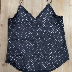 Express Tank Top, Metallic Silver & Blue, Sz S/P